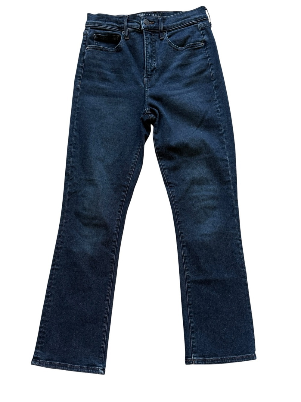 Veronica Beard Carly High Rise Kick Flare Jeans Size 27 Dark Wash Stretch Denim